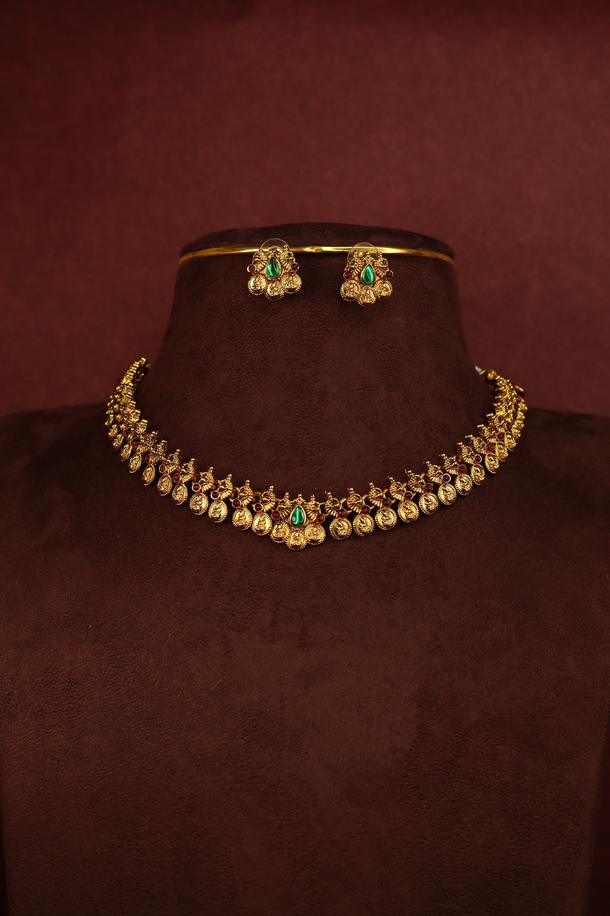Meenakshi - lakshmi peacock necklace Set