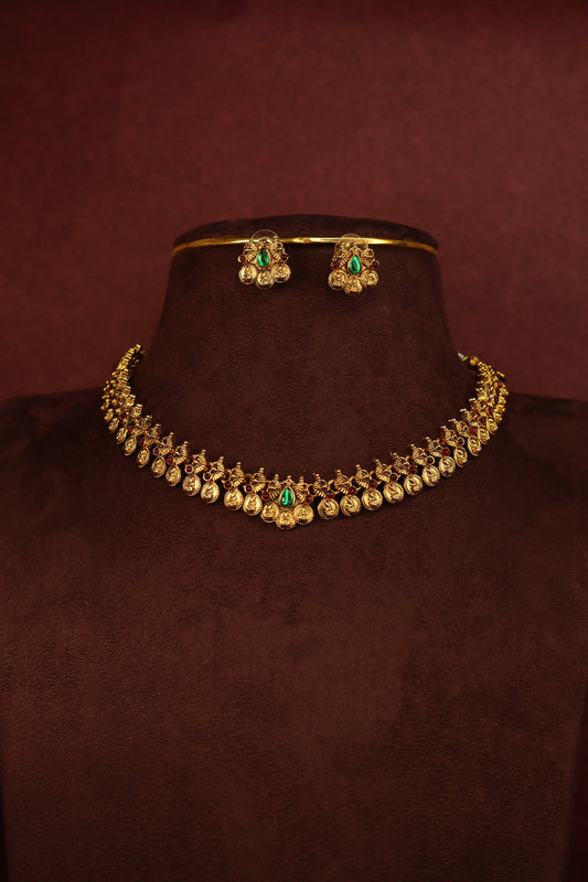 Meenakshi - lakshmi peacock necklace Set