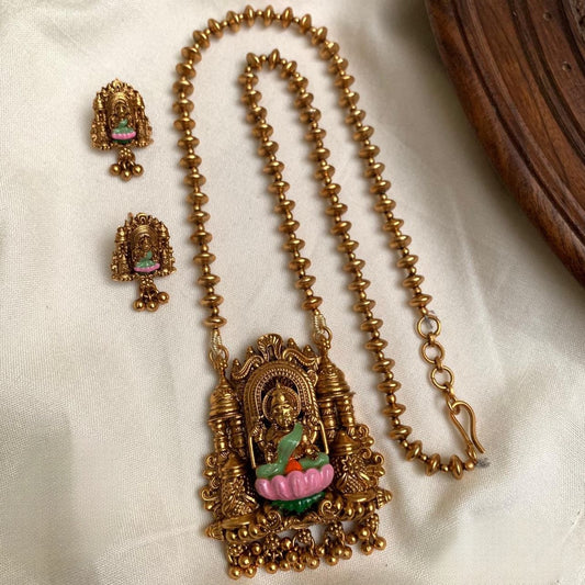 Prithvika – Lakshmi Temple Necklace Set V2