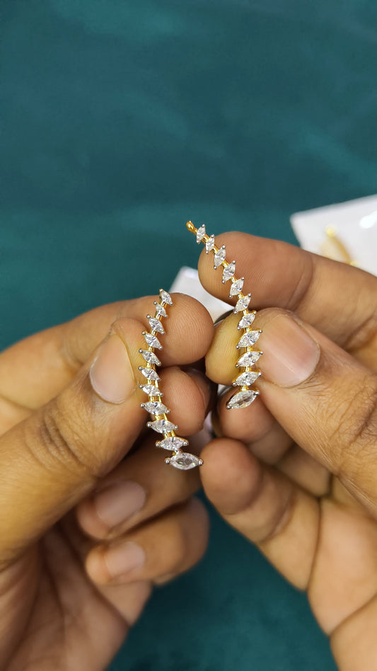 Shweta – Diamond Replica Bluetooth Style CZ Earrings V29
