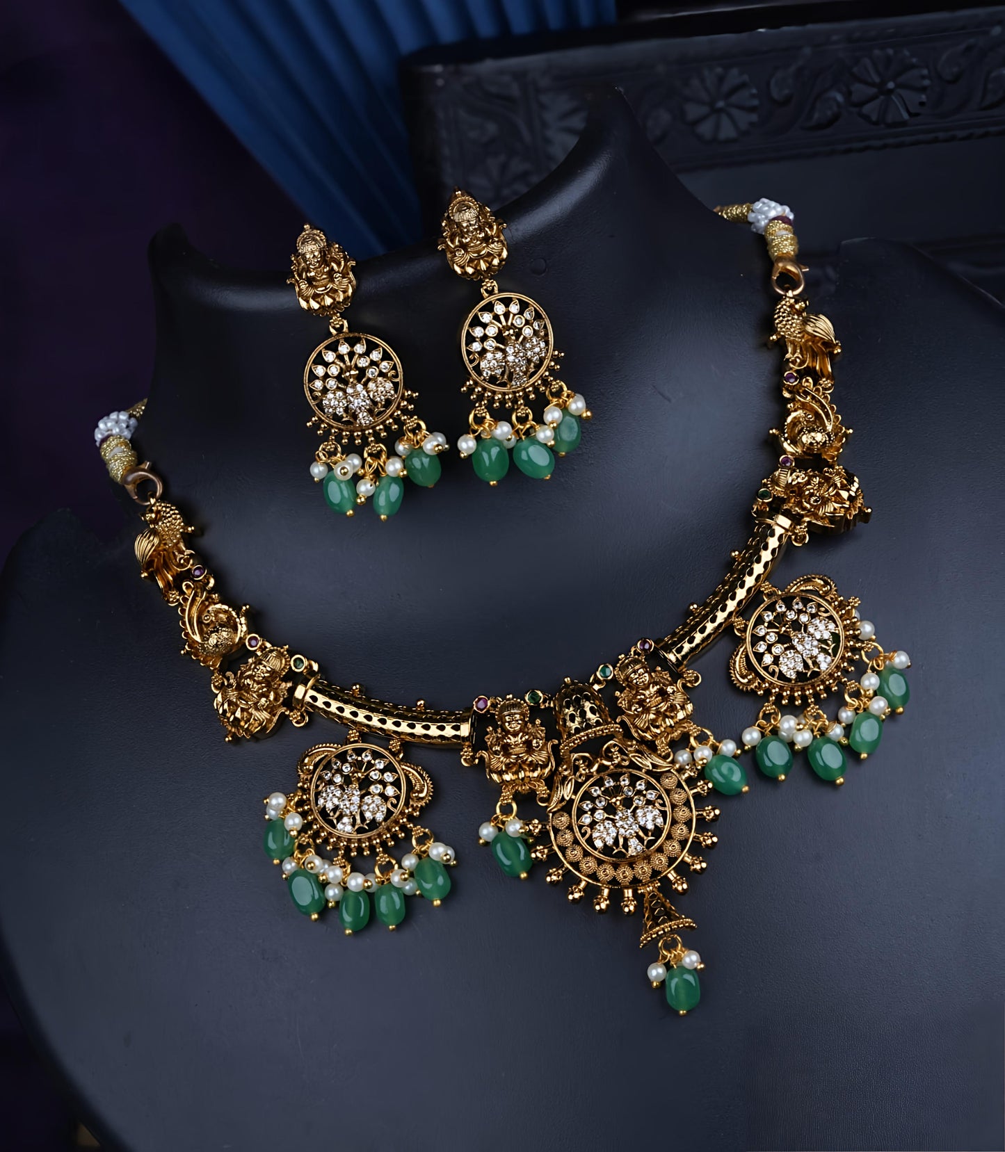 Aadhvika - Heritage Temple Necklace set
