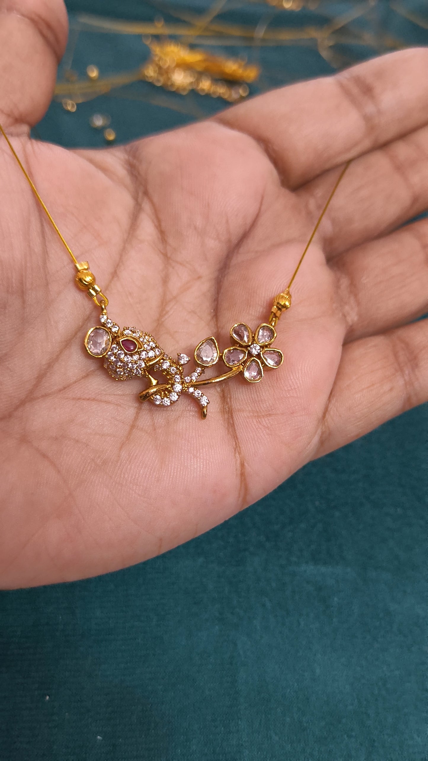 Airavya - Elephant floral AD invisible Necklace