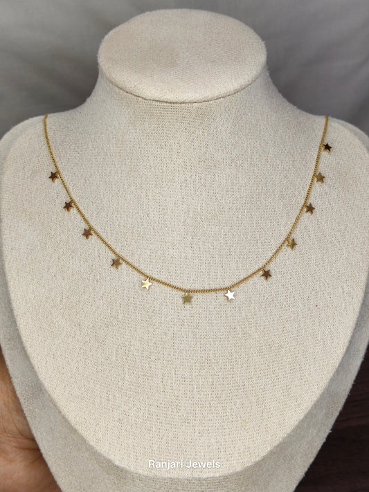 Yaazhi - Tiny Stars Antitarnish Chain Necklace