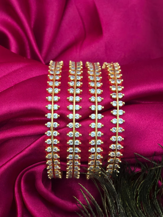 Ayali - Diamond replica Bangle (Set of 4)