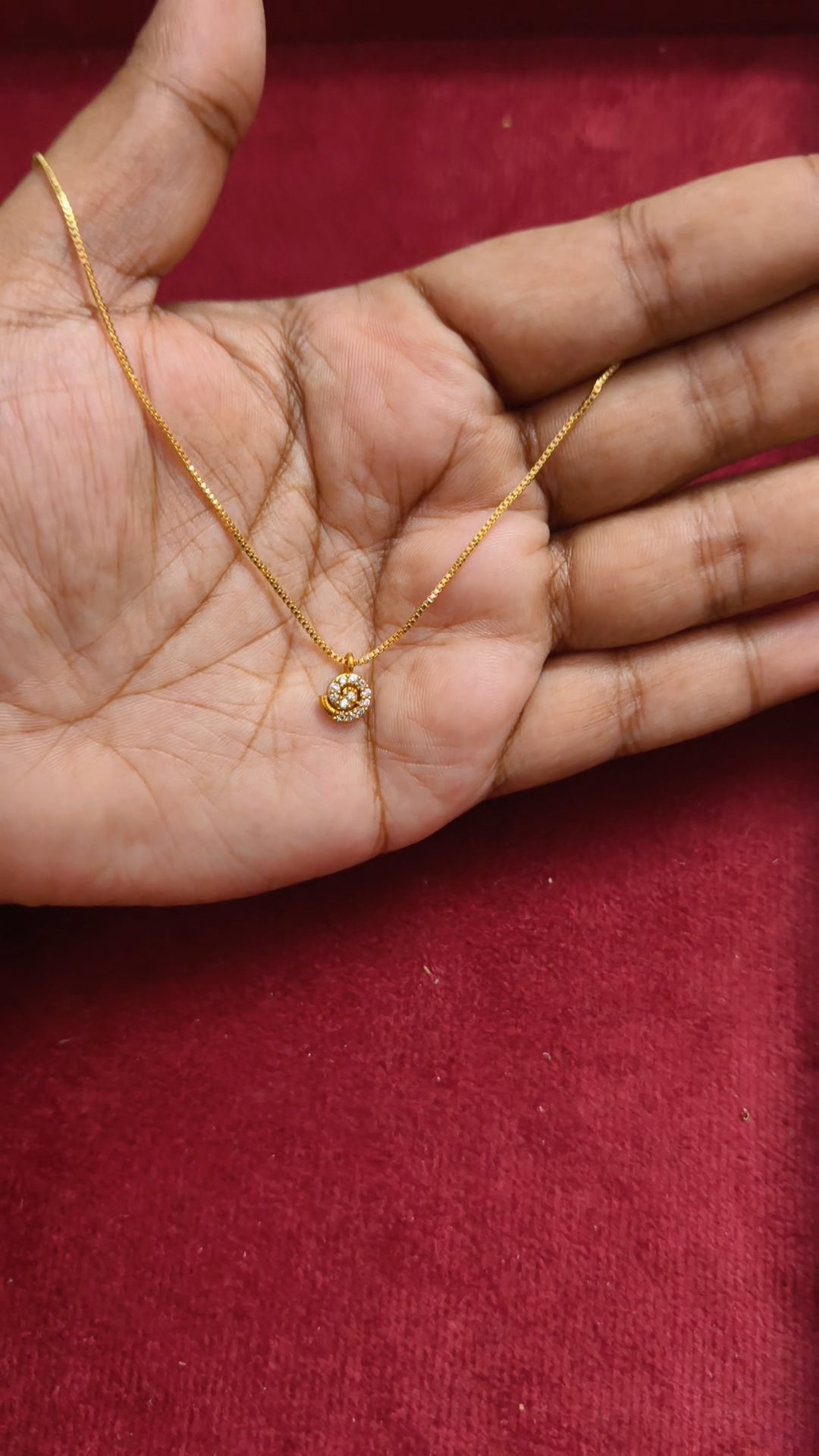 Antitarnish adjustable chain with AD pendant V12
