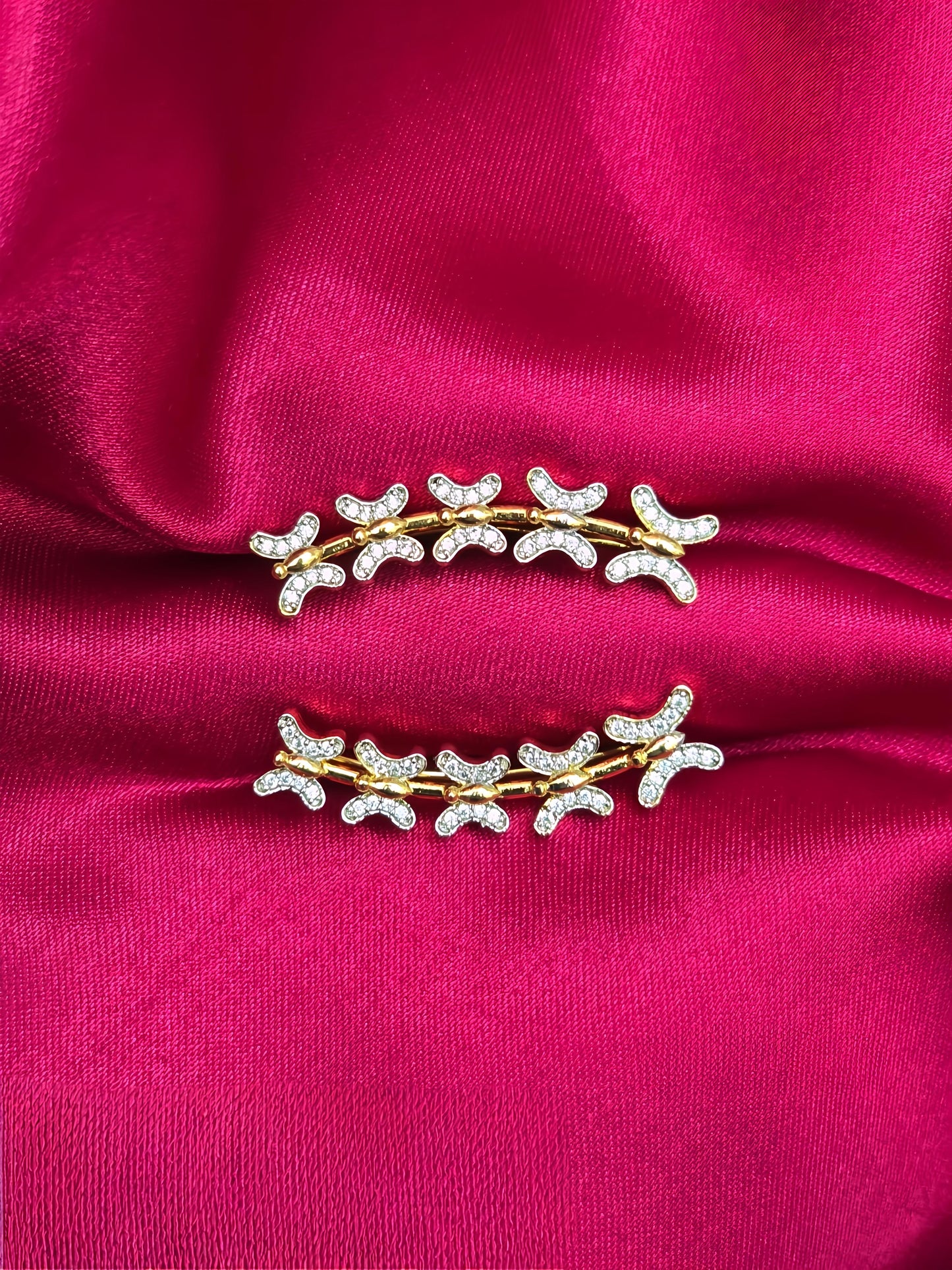 Shweta – Diamond Replica Bluetooth Style CZ Earrings V30