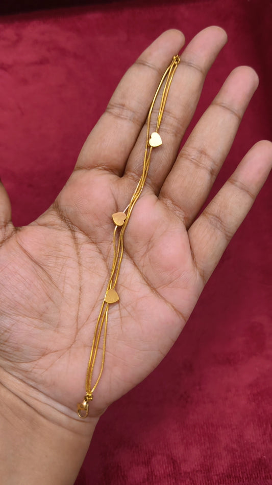 Iyal - Heart Antitarnish 3 Layer chain bracelet