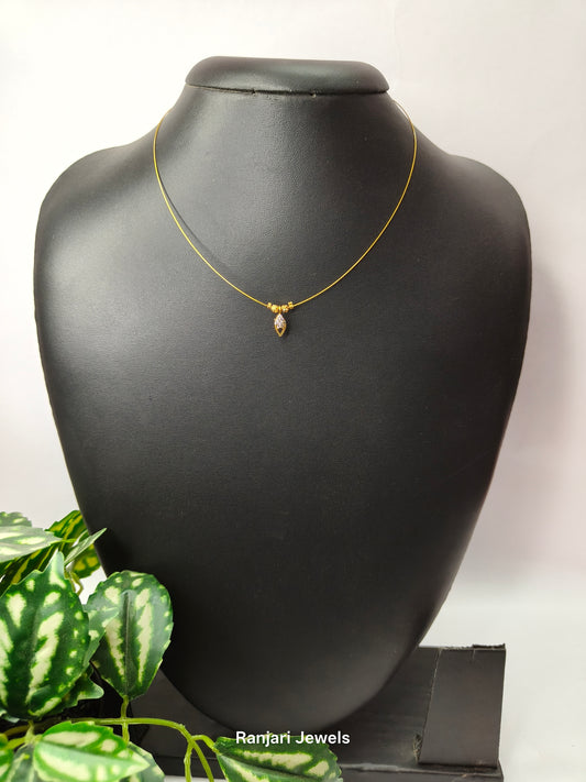 Minimal single AD pendant invisible Necklace