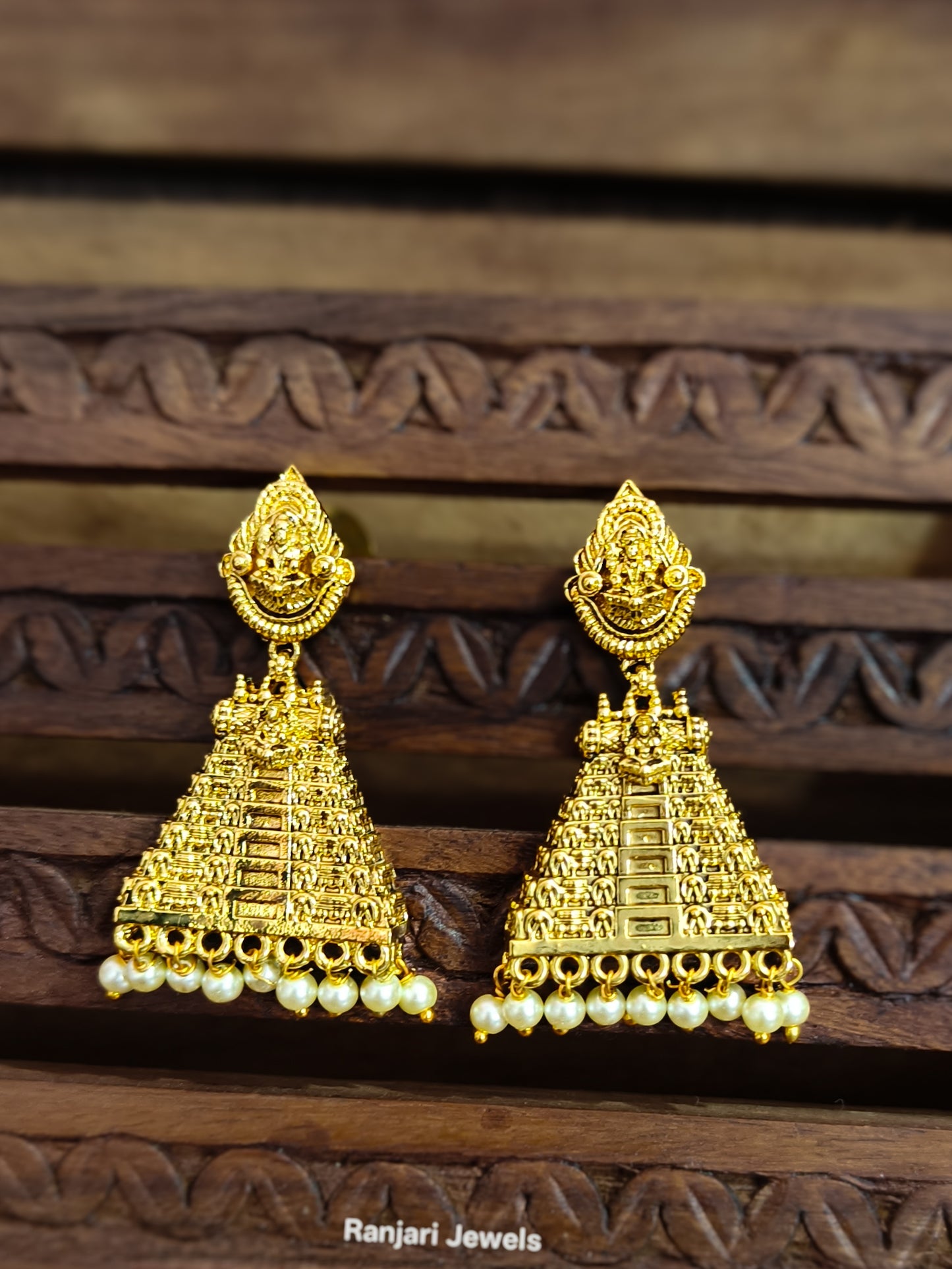 Lakshmi Gopuram Jhumka (Classic Edition) Light weight