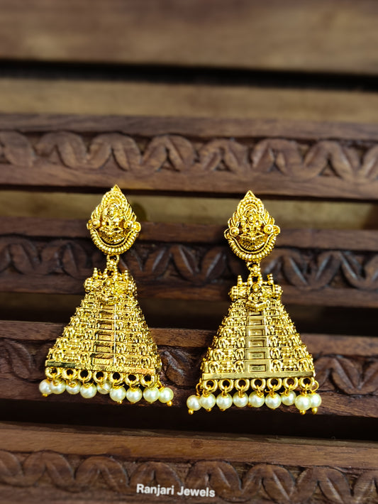 Lakshmi Gopuram Jhumka (Classic Edition) Light weight