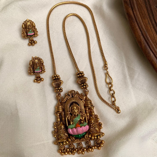 Prithvika – Lakshmi Temple Necklace Set V4