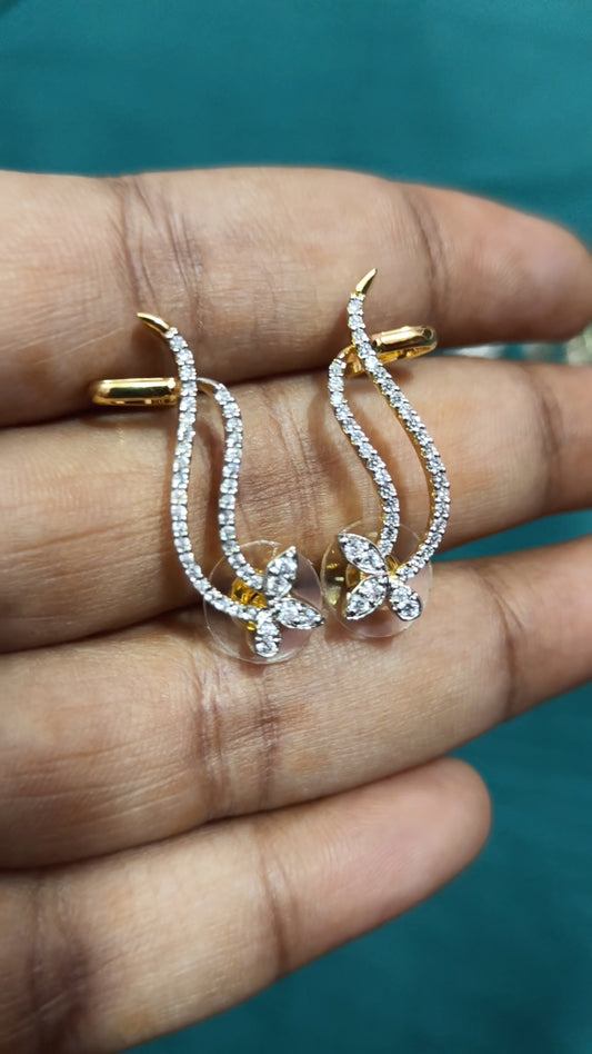 Mythra – Diamond Replica Bluetooth Style CZ Earrings V2