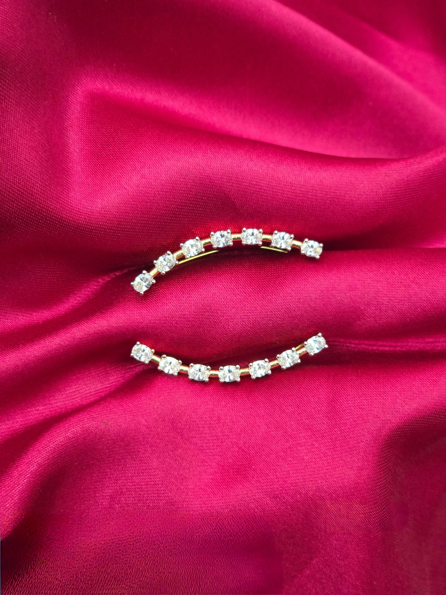 Shweta – Diamond Replica Bluetooth Style CZ Earrings V31