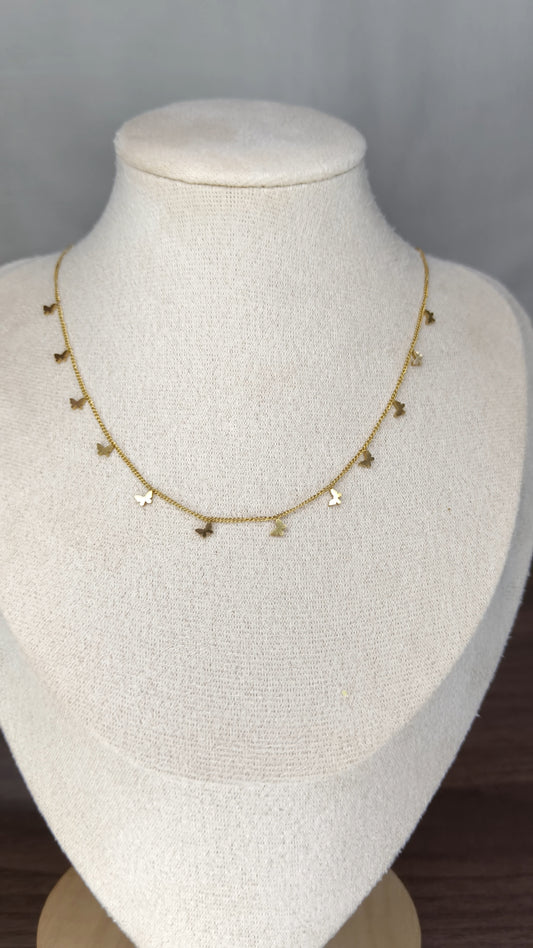 Yaazhi - Tiny butterfly Charm Antitarnish Chain Necklace