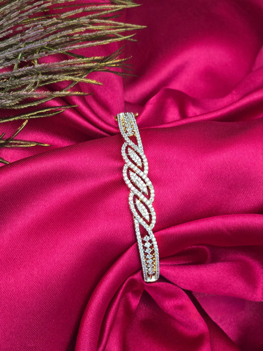 Iniya - Premium CZ American Diamond Bracelet (Size 2.4 & 2.6) V1