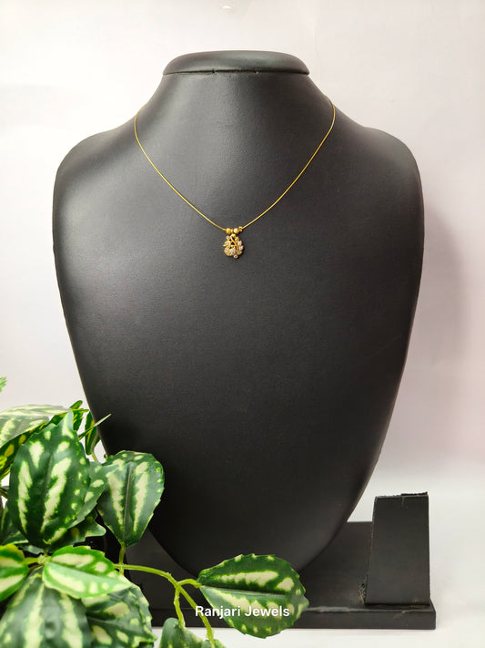 Single AD Peacock Invisible Necklace