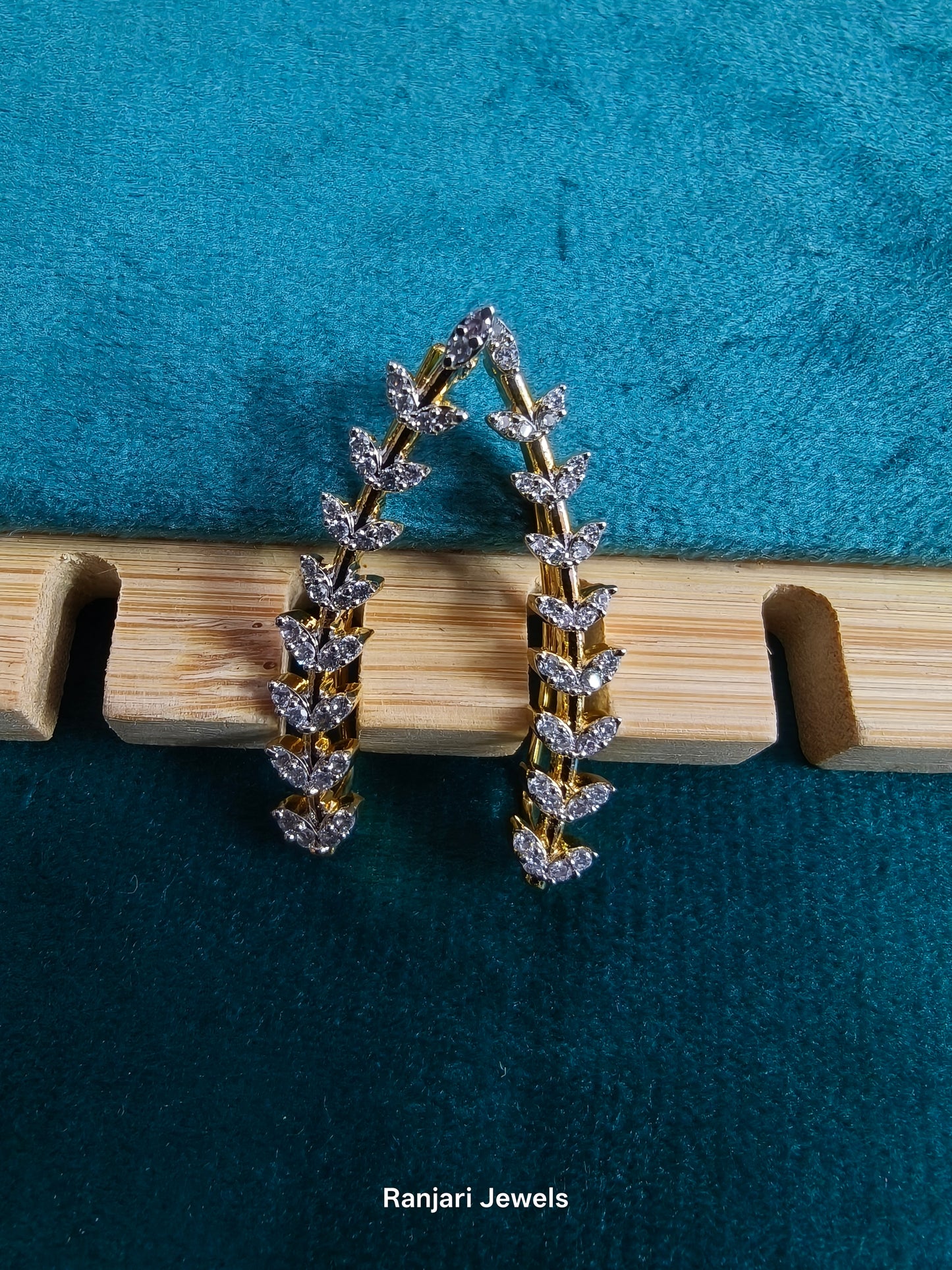 Shweta – Diamond Replica Bluetooth Style CZ Earrings V18