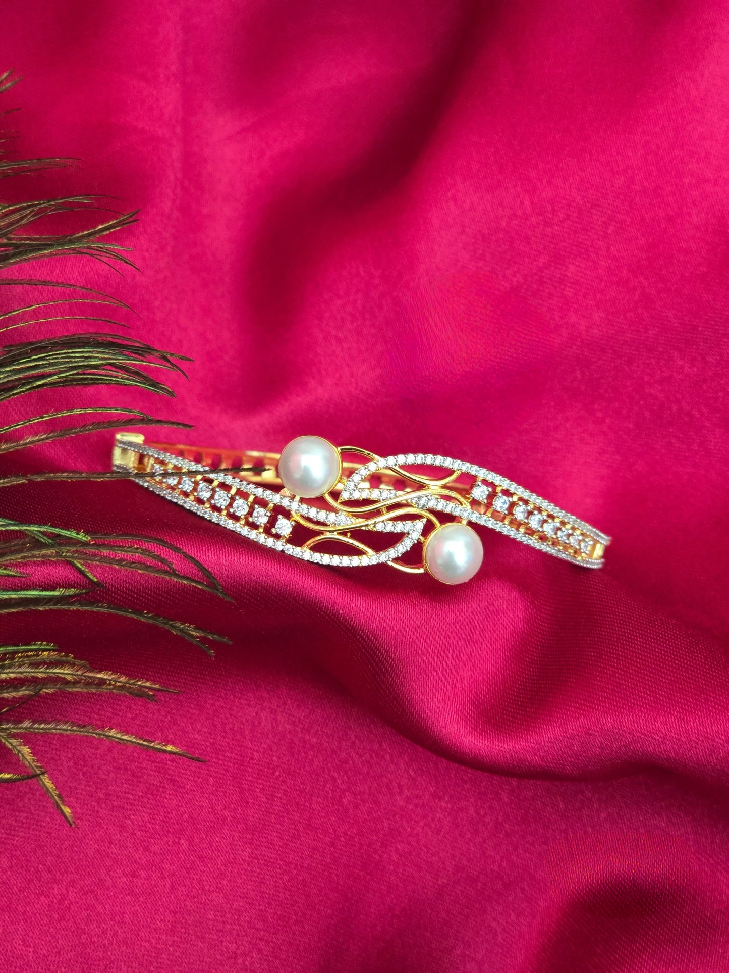 Iniya - Premium CZ American Diamond Bracelet (Size 2.4 & 2.6) V5