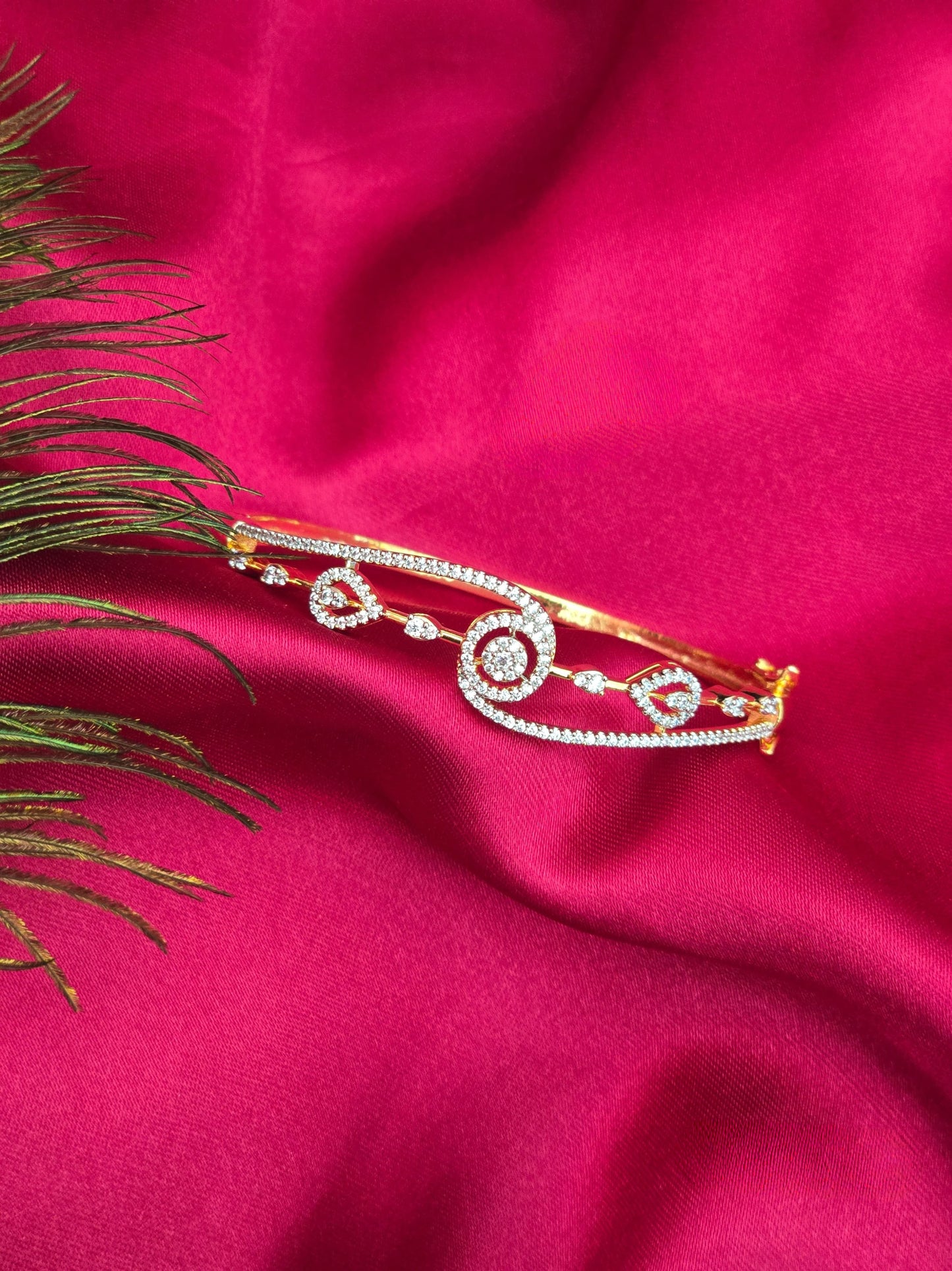 Iniya - Premium CZ American Diamond Bracelet (Size 2.4 & 2.6) V2