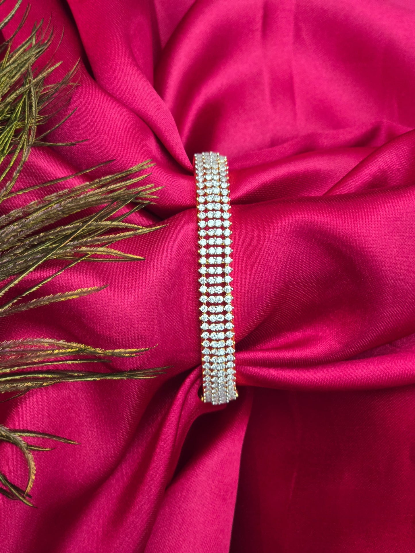 Iniya - Premium CZ American Diamond Bracelet (Size 2.4 & 2.6) V9