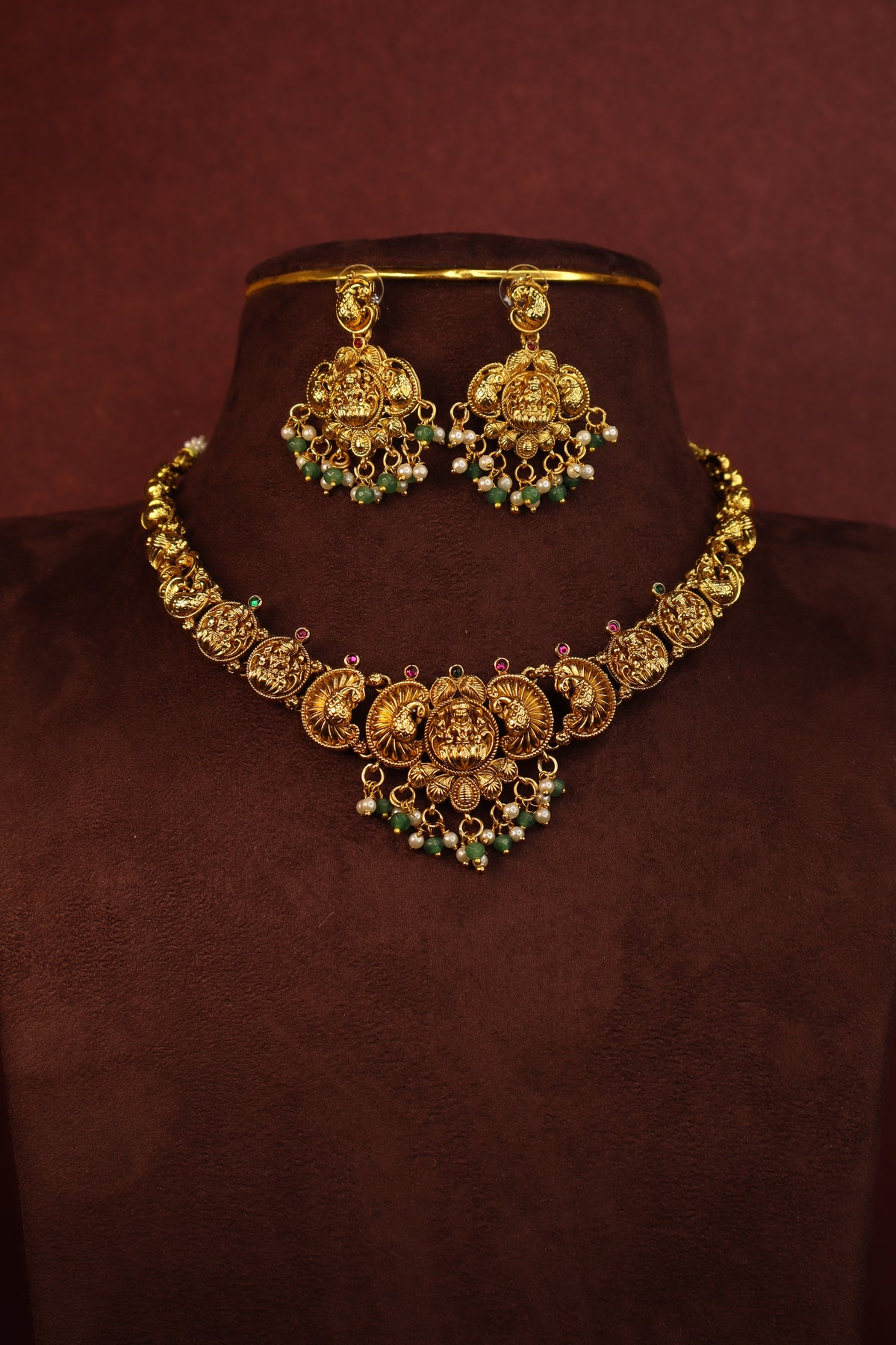 Vriksha - Lakshmi devi short necklace set V2