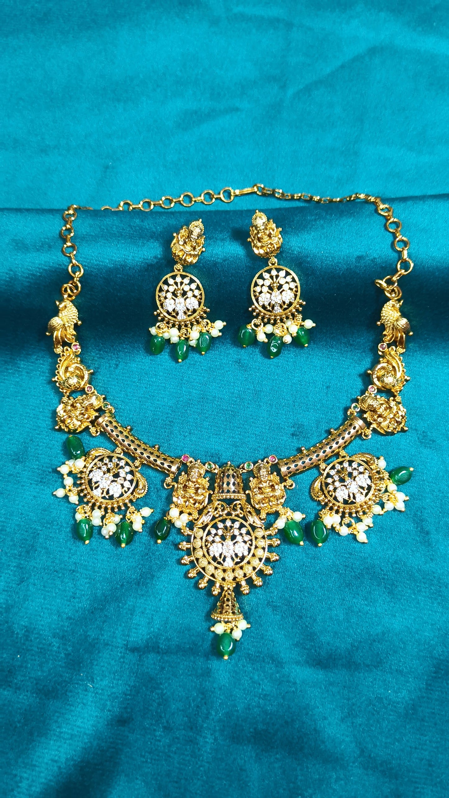 Aadhvika - Heritage Temple Necklace set