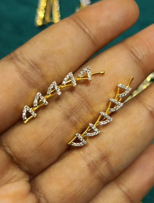 Shweta – Diamond Replica Bluetooth Style CZ Earrings V22