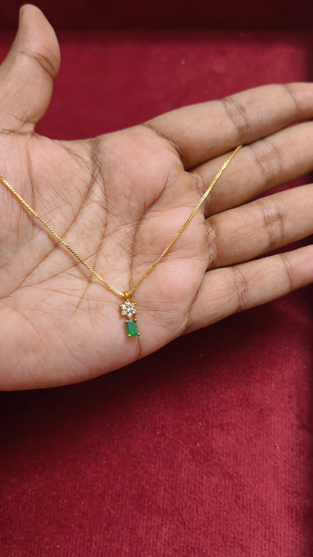 Antitarnish adjustable chain with AD pendant V15