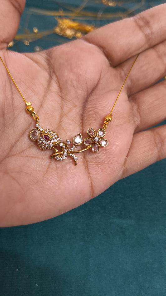 Airavya - Elephant floral AD invisible Necklace
