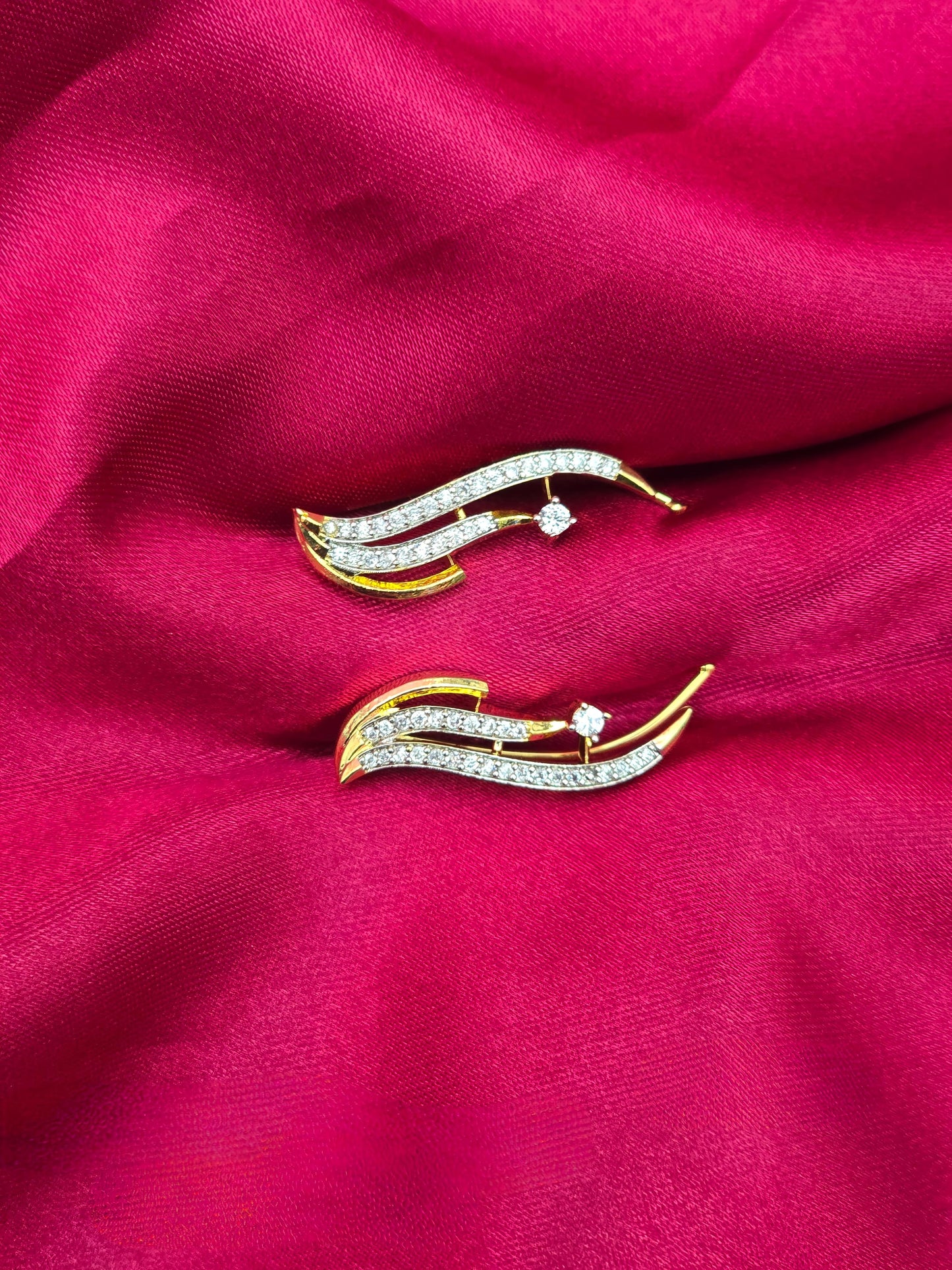 Shweta – Diamond Replica Bluetooth Style CZ Earrings V28