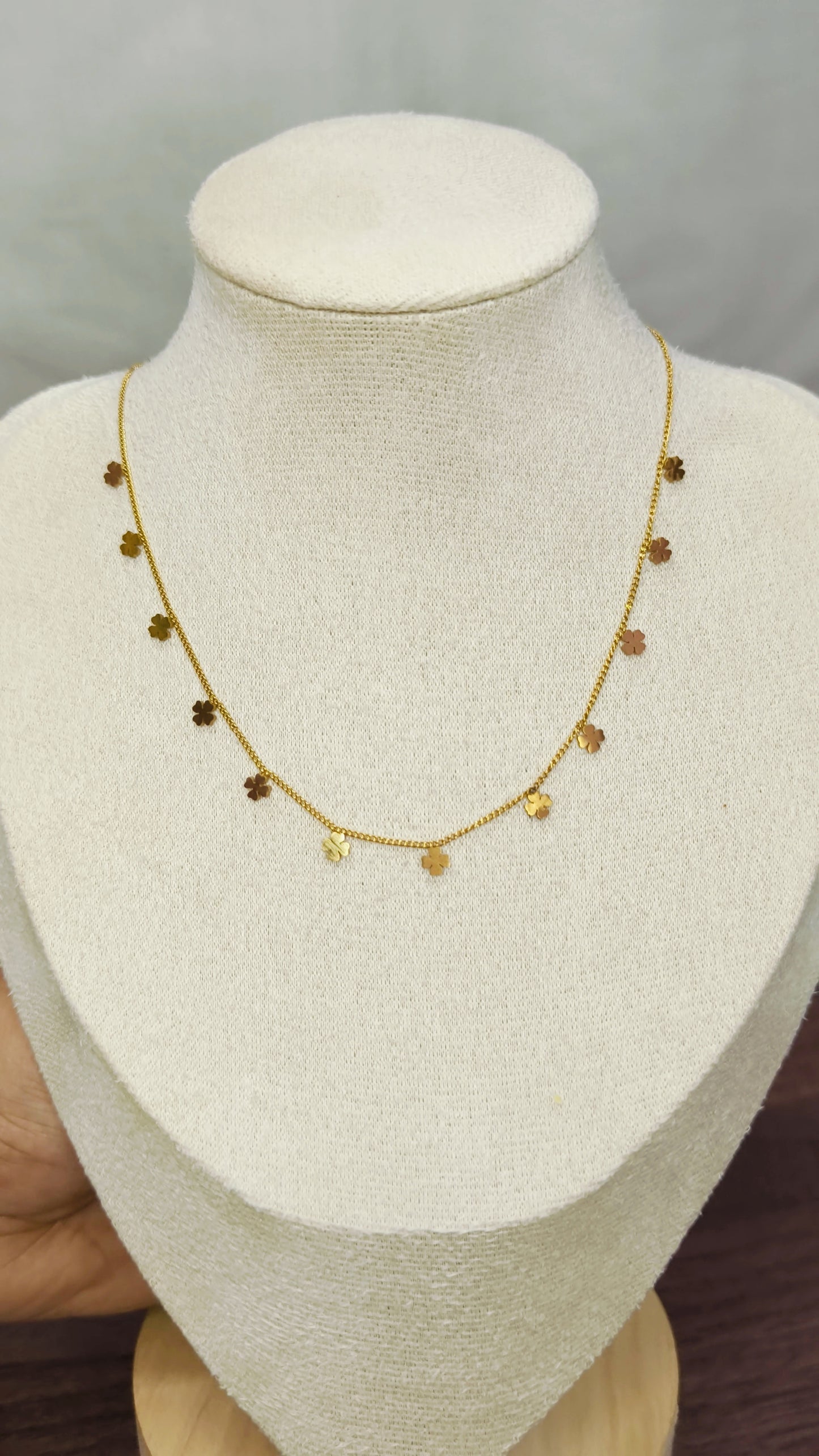 Prema - Floral Charm Antitarnish Chain Necklace