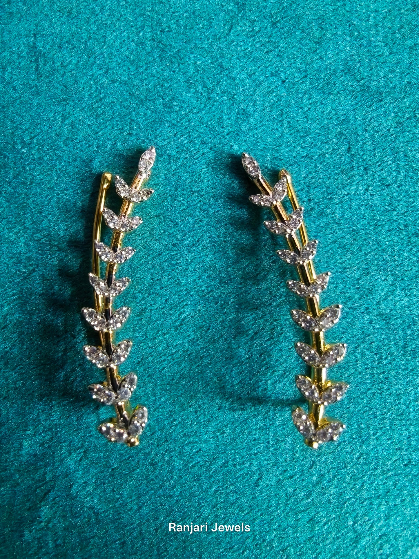 Shweta – Diamond Replica Bluetooth Style CZ Earrings V18