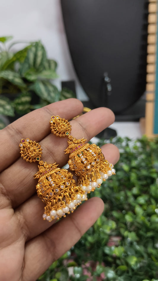 Saanvika – Temple Elegance Jhumkas