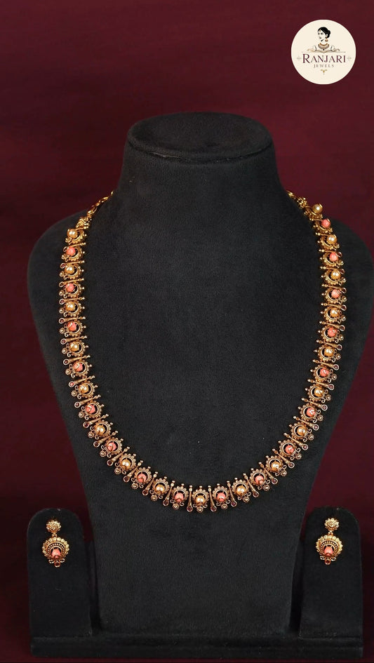 Raadhai - Traditional Pearl and Coral Haaram