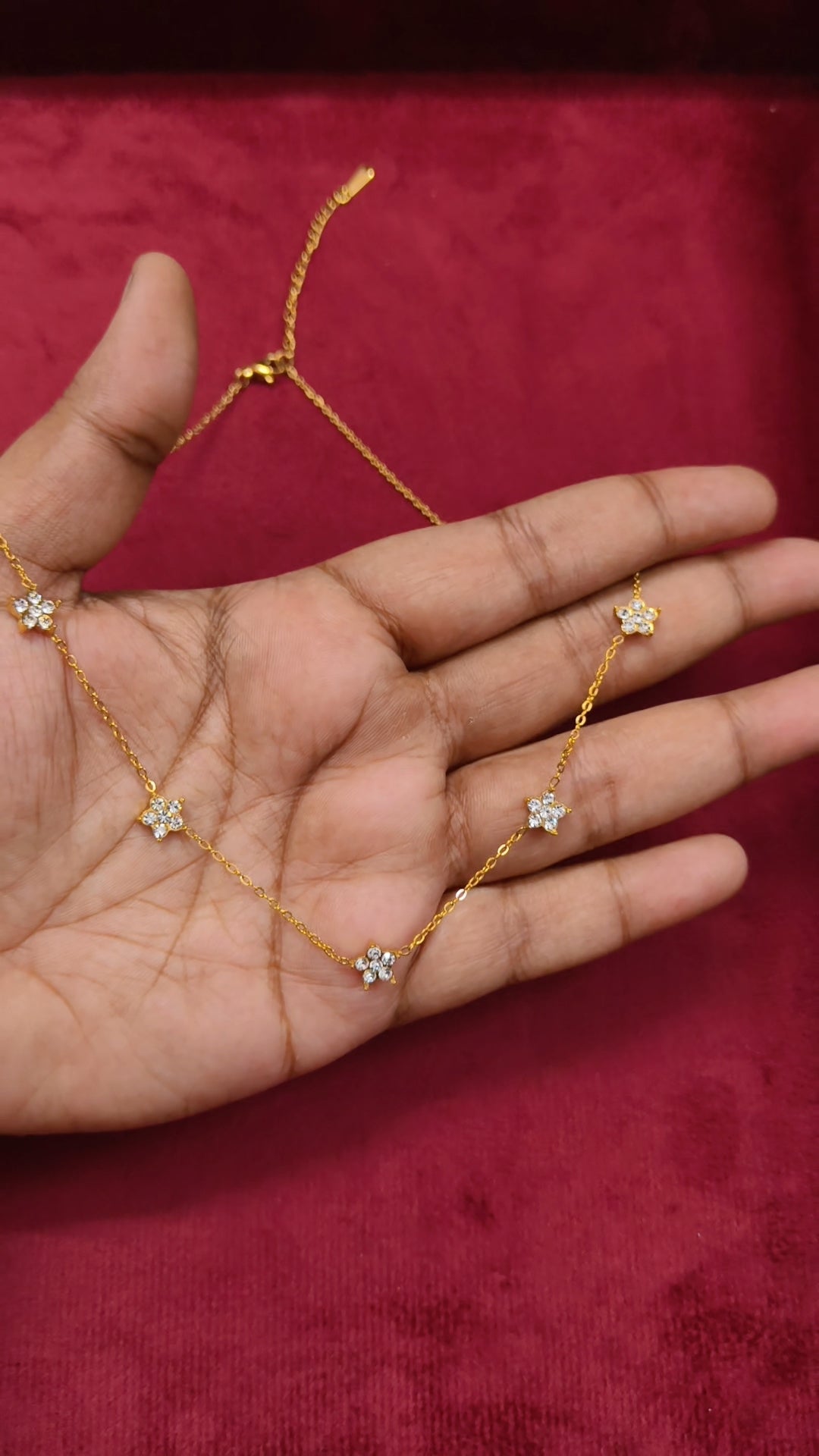 Prema - AD Floral Antitarnish Necklace