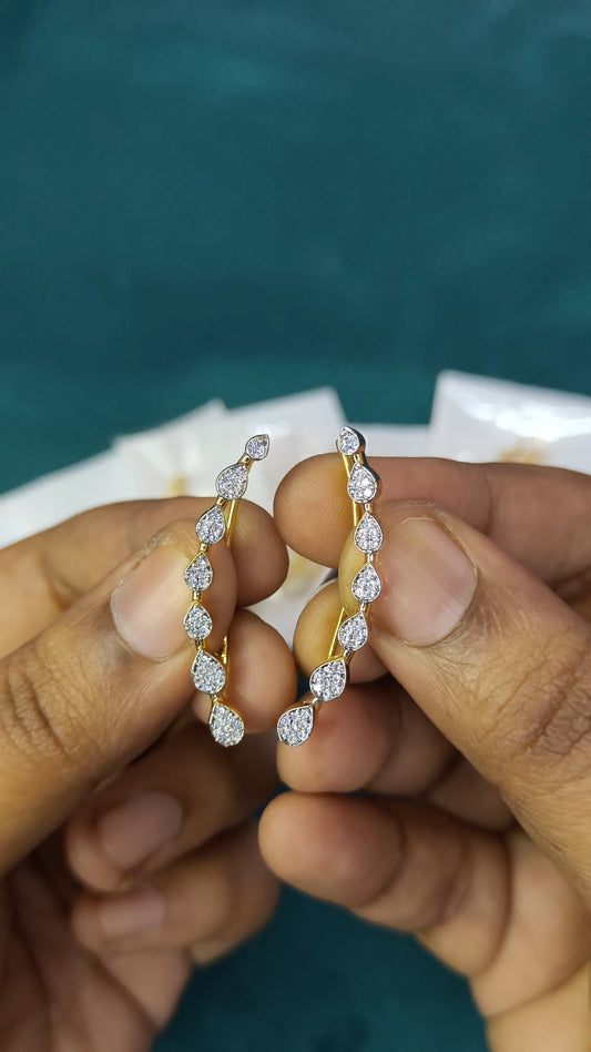 Shweta – Diamond Replica Bluetooth Style CZ Earrings V24