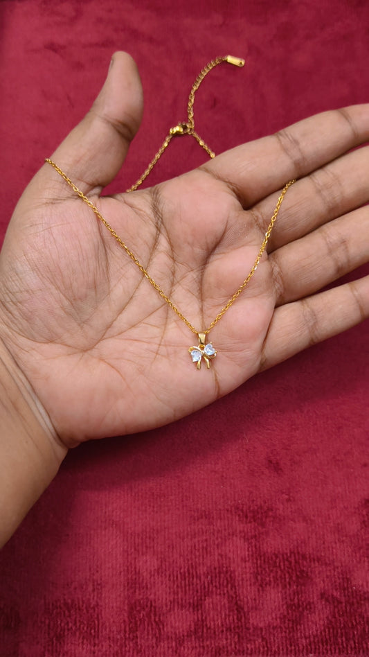 Prema - Bow sparkle Antitarnish Chain